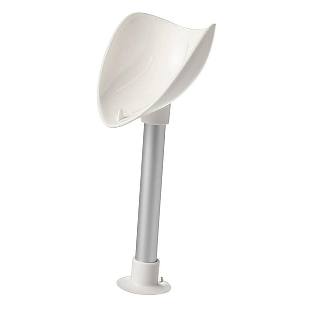 Plato de soporte para jabón con drenaje, bandeja de jabón, estante de almacenamiento de jabón, soporte para baño, ducha, Hotel, fregadero de cocina Blanco Alto mayimx Jabonera