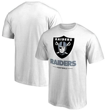 Oakland Raiders NFL Pro Line by Fanatics Branded Team Lockup T-Shirt - White