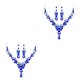 thumbnail image 3 of Collar de aleación Qarigey 3 unids/set elegante de diamantes de imitación nupcial para mujer Azul 2piezas, 3 of 6