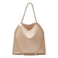 thumbnail image 2 of Bolso de mano de microfibra ecológico con cadena trenzada retro de diseñador Bolso de hombro multifuncional de gran capacidad de nueva moda para mujer, 2 of 5