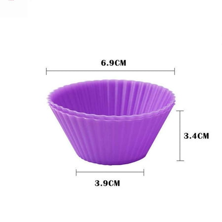 

SANAG 1pc Silicone Cupcake Mold DIY Baking Fondant Muffin Cake Decorating Liner Pudding Jelly Case