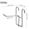 thumbnail image 2 of WWS-Grid Wall Display Hooks Store Garage Storage Wall Organizers 2.4 Inch Silver, Pack of 10, 2 of 4
