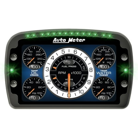 Auto Meter 6021 LCD Competition Dash System Includes Shift/Alarm Lights Datalogg