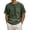 Dark Green, variant on Mens Cotton Linen T-Shirts Short Sleeve T Shirt Crew Neck Tees Casual Cross Front Basic Tee Tops Dark Green L