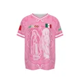 thumbnail image 6 of Mexico Soccer Jersey Men, Men's Light Pink Virgencita & San Juditas Mexico 2026 Soccer Jersey, 2026 Soccer Fan Shirt, Aztec Calendar Graphic Mexican Pride Culture Jersey, 6 of 9