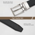 thumbnail image 4 of XIATIAN Reversible Kids Belts for Boys - Black and Brown Leather Belt for School Uniform Casual Jeans, 4 of 8