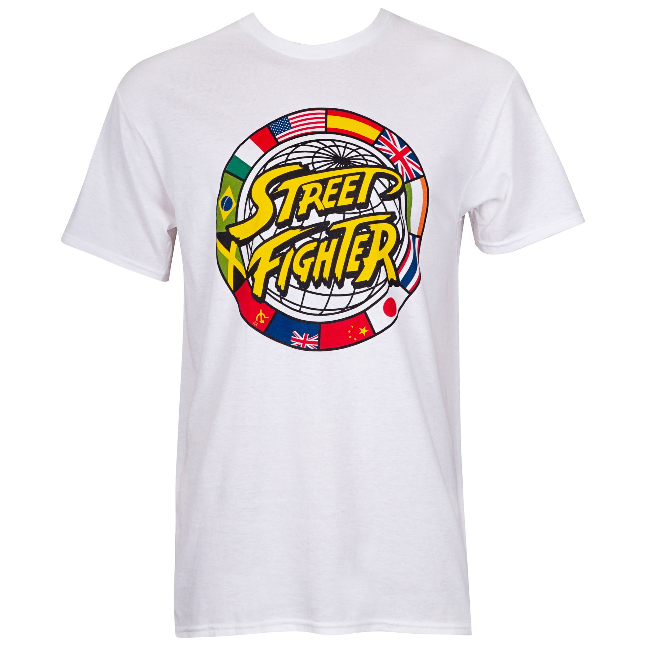 spoon compliance monster Street Fighter Circle Logo Men's White T-Shirt-Medium - Walmart.com