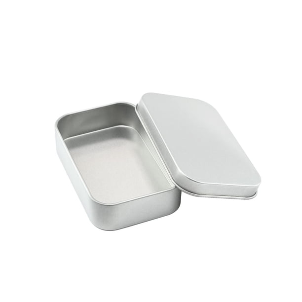 Caja de hierro para embalaje con ventana rectangular, accesorios y piezas, caja de hierro para embalaje general, caja de hojalata