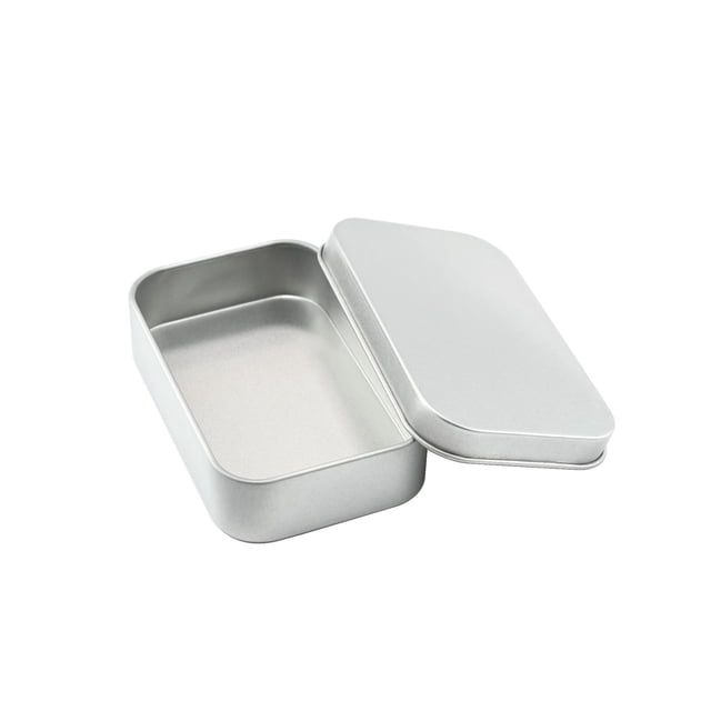 Caja de hierro para embalaje con ventana rectangular, accesorios y piezas, caja de hierro para embalaje general, caja de hojalata