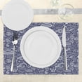 thumbnail image 3 of Ambesonne Under the Sea Place Mats Set of 4, Shells and Plants, Standard Size, Navy Blue White, 3 of 6