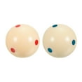 thumbnail image 1 of Uxcell 2 1/4" Bola de Billar Pro Cup con 6 Puntos para Entrenamiento Color Beige, Paquete de 2, 1 of 5