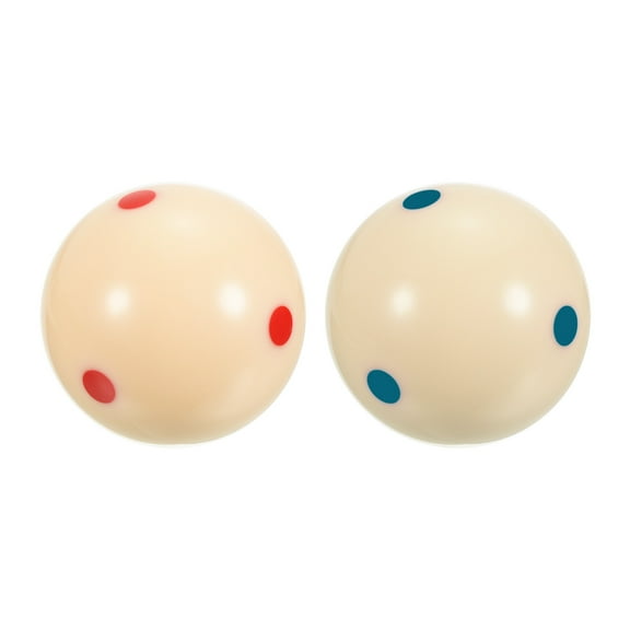 Uxcell 2 1/4" Pro Cup Billiard Cue Ball Pool Ball with 6 Dots for Training Beige 2 Pack