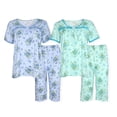 thumbnail image 2 of JEFFRICO Womens 2 Pack Capri Set Sleepwear Soft Pajamas Sleep Nightshirts, 2 of 6