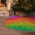 thumbnail image 5 of Defioc Rainbow Glitter for Christmas Tree Skirt Snowman Xmas Tree Skirt Farmhouse Christmas Decorations Tree Mat for Holiday Party Decor-30", 5 of 6