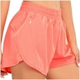 thumbnail image 2 of WMTBSRSW Shorts&nbsp;for&nbsp;Women Trendy 2024 Quick Dry Yoga Mid Waisted Drawstring Running Shorts Summer Casua Gym Athletic Workout Shorts Pants with Zipper Pocket, 2 of 3