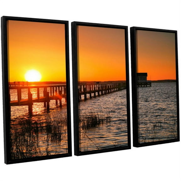 ArtWall Steve Ainsworth "House At The End Of The Pier" 3-Piece Floater-framed Canvas Set