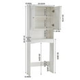 thumbnail image 7 of Home Over The Toilet Storage Cabinet, Bathroom Shelf Over Toilet, Bathroom Storage Cabinet Organizer, White, 7 of 7