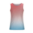 thumbnail image 7 of LODIENY Ombre Tank Tops for Men Big and Tall Athletic Fit Casual Sleeveless Tie Dye Gradient Color Print Basic Workout Tees Shirt Loose Fitness Gym T-Shirts Watermelon Red XXXXL, 7 of 7