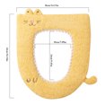 thumbnail image 2 of Coussin de Siège de Toilette Dessin Animé Doux Coussin de Siège de Toilette Housse de Siège de Toilette avec Poignée, 2 of 10