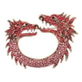 thumbnail image 2 of Broche De Dragón Chino, Doble Cabeza De Diamantes De Imitación Vintage Brillante Exquisito Dragón Del Zodíaco Broche Para Hombres Y Mujeres Para Boda, 2 of 7