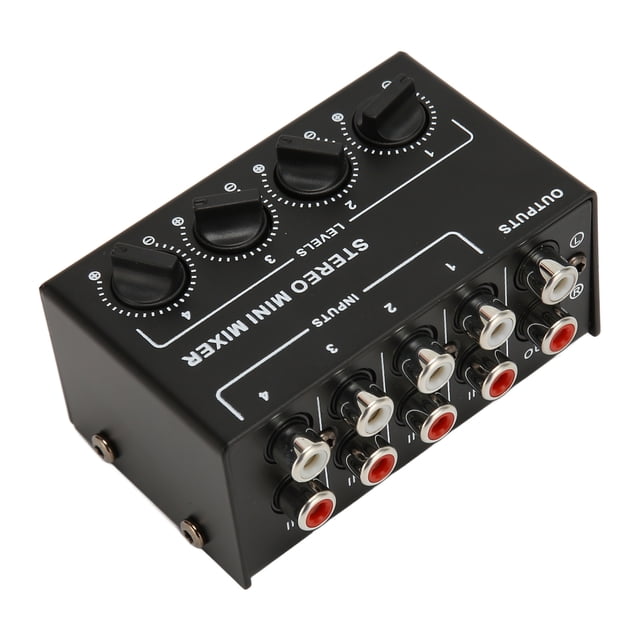 Passive Mixer, 4 Channel Multifunctional Mini Stereo Mixer For Tuning For Electronic Devices