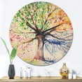 thumbnail image 2 of Designart 'Four Seasons Four Color Tree ' Modern Wood Wall Clock, 2 of 5