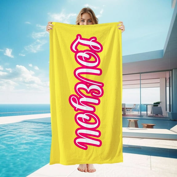 Personalized Beach Towel, 100% Microfiber Custom Beach Towel,Weekend Beach Trip Gifts,400gsm