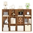 thumbnail image 6 of ANHDAH 12 Cube Storage Organizer, Cube Bookcase Closed Back Panel Bedroom, Living Room, Home Office, Closet Bookshelves Brown, 6 of 6