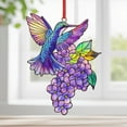 thumbnail image 2 of Vggrvlo Stained Glass Window Hanging Hummingbird Decor Suncatcher for Garden, Patio and Indoor Decor Gift for Women Light Catcher Sun Room Decor Village Style, 2 of 7