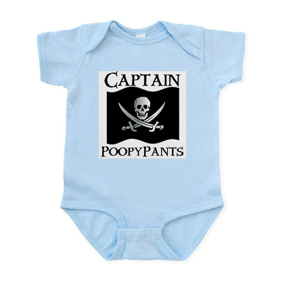 CafePress - Captain Poopypants Infant Bodysuit - Baby Light Bodysuit, Size Newborn - 24 Months