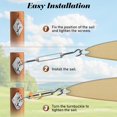 thumbnail image 4 of M6 Awning Attachment Set, 304 Stainless Steel, Heavy Duty Sun Shade Sail Stainless Steel Hardware Kit for Square and Triangle Gardens, Awning Installation Attachment Accessories, 4 of 5