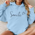 thumbnail image 3 of Graphic Hoodies for Women Fall Winter Long Sleeve Positive Message Hooded Sweatshirt with Pockets Pullover Tops, 3 of 5