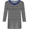 thumbnail image 3 of 3/4 length sleeve womens tops Summer Trendy Dressy Casual T-Shirt Round Neck Cute Tunic Tops Basic Tees Blouses Fall Fashion Clothes, 3 of 4