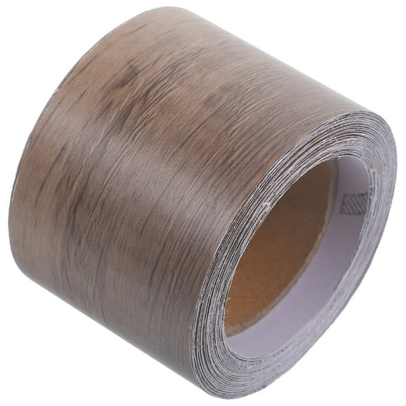 IBASETOY 1 Roll of Realistic Wood Grain Repair Tape for Furniture Brown PVC Simple and Rustic