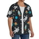 thumbnail image 2 of Fotbe Space Camisa Estampada de Manga Corta para Hombre, Casual de Verano, Estilo Playero, Sin Arrugas-XX-Large, 2 of 5