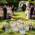 thumbnail image 5 of Roman Column Pedestal Foldable Cardboard Cylinder Stands,Paper Display Stands,Strong Load Bearing Capacity,For Catering Jewelry Wedding，Party Banquet Decor White, 5 of 5