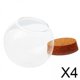 thumbnail image 1 of Cúpula con base,Cúpula de vidrio con base Exhibición de flores en forma de cúpula,Cúpula transparente a prueba de polvo con base de madera Estuche con soporte,Escaparate protector, 1 of 8