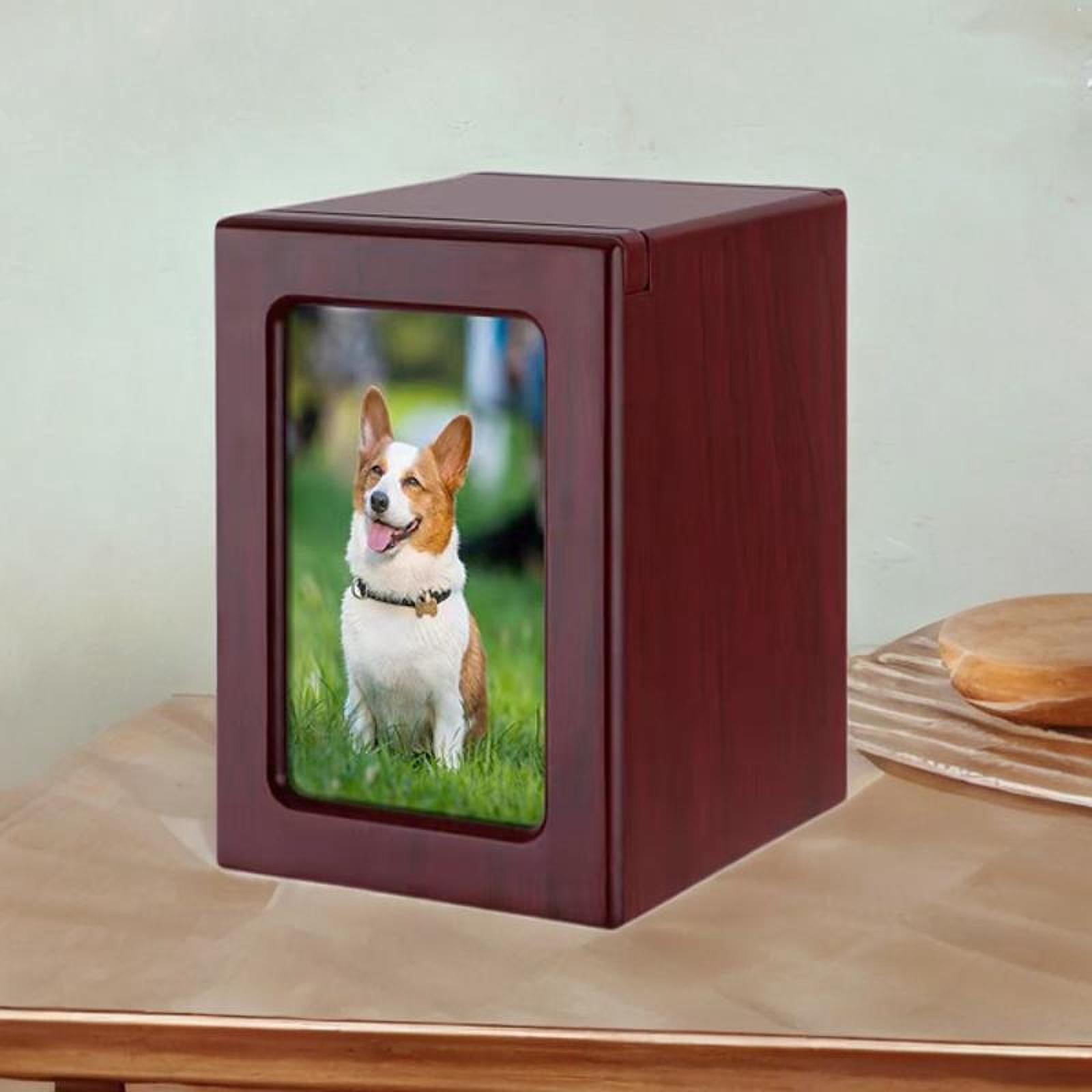 Gazechimp Pet Memorial Urns Funeral Dog Keepsake es for Dogs Cats Memorial Urn brown