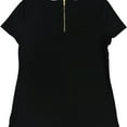 thumbnail image 2 of Alfani Womens Lace Embellished T-Shirt, Black, Small, 2 of 2