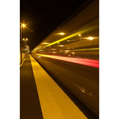 10 Station Speed Dial - Canvas Print Speed Station Lighting Night Train Wharf Ter Stretched Canvas 10 x 14