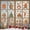 Color 85, variant on 50Pcs Christmas Gingerbread Candy Reindeer Xmas Tree Snowflakes Window Clings Stickers, Double Side Removable Christmas Window Decorations for Glass Windows Xmas Holiday Home Office Party Decor 
