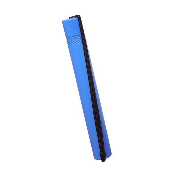 Tubo Expandible para Pósteres, Tubo para Pintura con Correa, Soporte Impermeable para Planos, Estuche de Dibujo para Impresiones Fotográficas, Baqueta azul