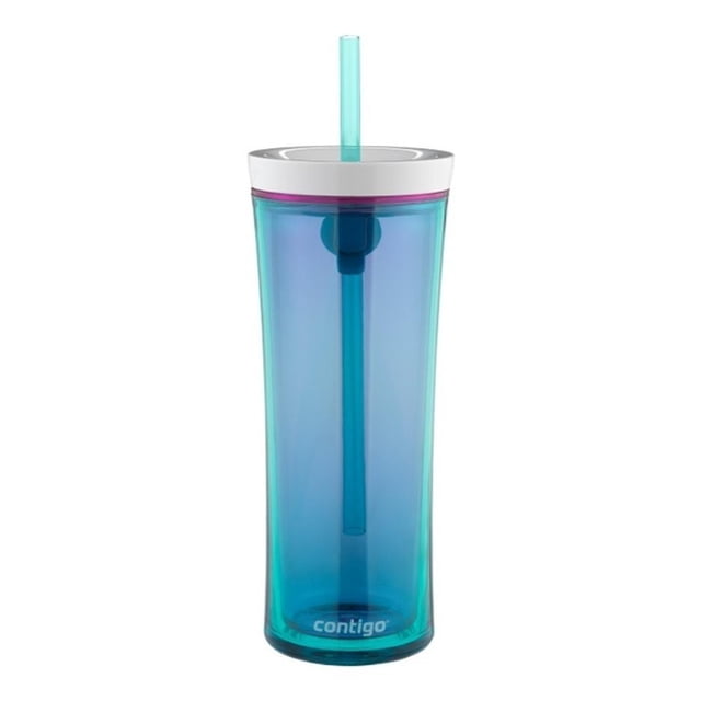 Vaso Shake Go 20 Oz Autoclose Doble Pared Con Popote Contigo rosa 1 Contigo Shake Go