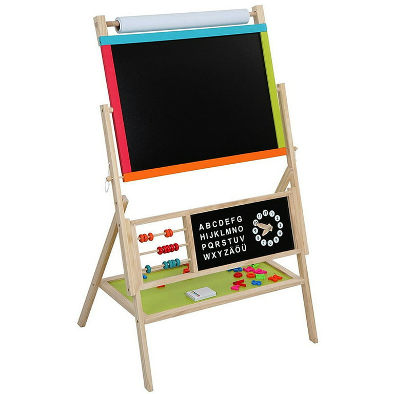 Premium Classroom Easel with Black Chalkboard and White Magentic Write and  Wipe Sides