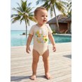 thumbnail image 5 of BemeyourBBs Infant Baby Boy Girl Birthday Romper Outfit Happy Birthday To Daddy Mommy Letters Printed Shirt Newborn Baby Summer Clothes Crew Neck Short Sleeve Print Bodysuit, 5 of 9