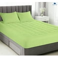 thumbnail image 2 of Twin Size- 3 Piece 800 GSM Down Alternative 3 Inch Thick Upto 15" Deep Pocket Fitted Mattress-Topper Protector for Extra Soft Comfortable Sleep for All Season- Twin(39X75 Inche), Sage Green, 2 of 5