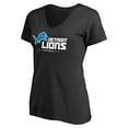 thumbnail image 2 of Women's Black Detroit Lions Team Lockup V-Neck T-Shirt, 2 of 3