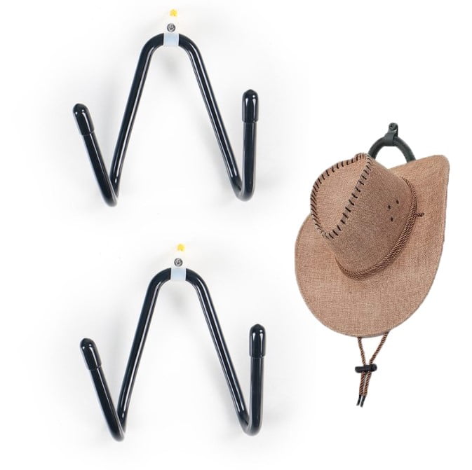 Cowboy Hat Rack for Wall Hat Holder Organizer Western Hat Hanger Hooks