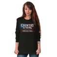 thumbnail image 4 of Country Strong Forever Free American Long Sleeve TShirt Men Women Brisco Brands S, 4 of 6
