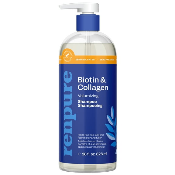 Renpure Biotin & Collagen Thickening Shampoo, for All Hair Types, 28 oz